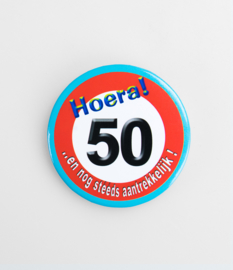 Buttons ''50 jaar verkeersbord'' (Klein)