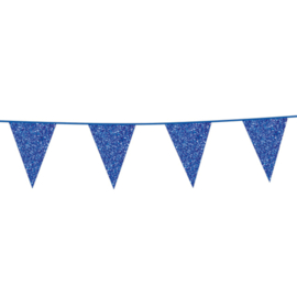 Vlaggenlijn ''Glitter Donker Blauw'' (6 meter)