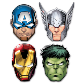 Maskers ''Mighty Avengers'' (6 stuks)