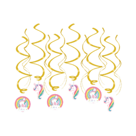 Hangdecoratie Unicorn (12 st.)