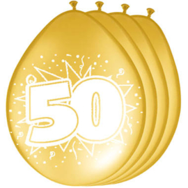 Ballonnen ''50 jaar goud'' (8 stuks)