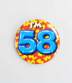 Buttons ''58 jaar'' (Klein)