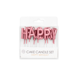Taart Kaarsenset "Happy Birthday"