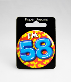 Buttons ''58 jaar'' (Klein)