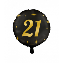 Folieballon ''21 jaar'' (46 cm)