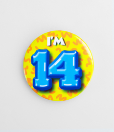 Button ''14 jaar'' (Klein)