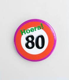 Buttons ''80 jaar verkeersbord'' (Klein)