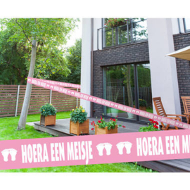 Afzetlint ''Hoera een Meisje'' (15 meter)