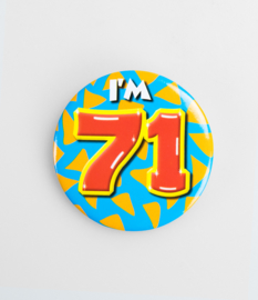 Buttons ''71 jaar'' (Klein)