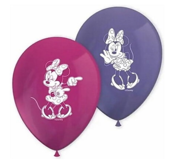 Ballonnen Minnie mouse (30cm, 8 st.)