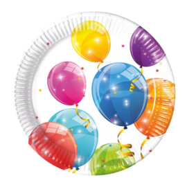 Borden ''Sprankelende ballonnen'' (20 cm, 8 stuks)