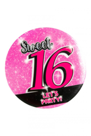 Button ''Sweet 16 let's party!''