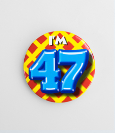 Button ''47 jaar'' (Klein)