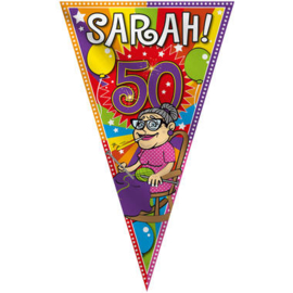 Mega Vlag ''Sarah 50 jaar'' (100x150cm)