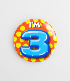 Button ''3 jaar'' (Klein)