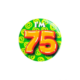 Button ''75 jaar'' (Klein)