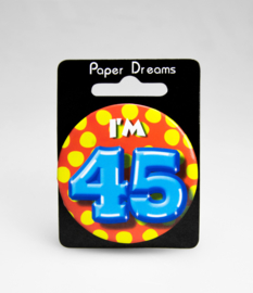 Button ''45 jaar'' (Klein)
