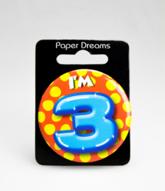 Button ''3 jaar'' (Klein)