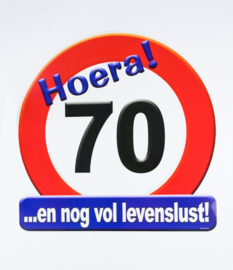 Verkeersbord ''70 jaar''
