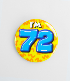 Buttons ''72 jaar'' (Klein)