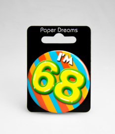 Buttons ''68 jaar'' (Klein)
