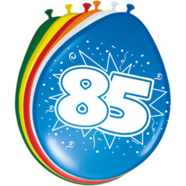 Ballonnen "85 jaar" (8 stuks)