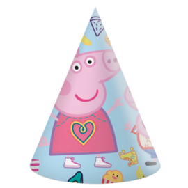 Feesthoedjes Peppa Pig (6 st.)