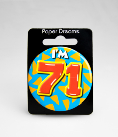 Buttons ''71 jaar'' (Klein)