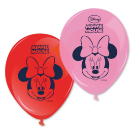 Ballonnen ''Minnie mouse'' (30cm, 8 stuks)