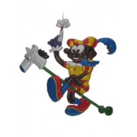 Wanddeco ''Piet op stokpaard'' (51 x 45 cm)