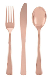 Bestek ''Rosé Goud'' (6 pers.)