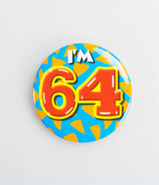 Buttons ''64 jaar'' (Klein)