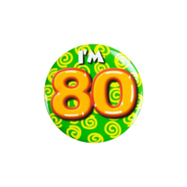 Button ''80 jaar'' (Klein)