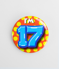 Button ''17 jaar'' (Klein)