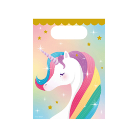 Papieren Uitdeelzakjes Unicorn (6 st.)