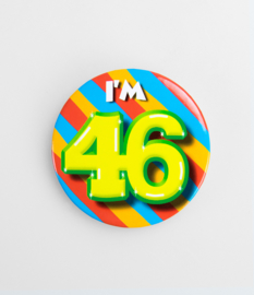 Button ''46 jaar'' (Klein)