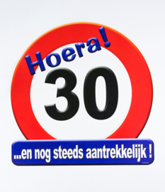 Verkeersbord ''30 jaar''