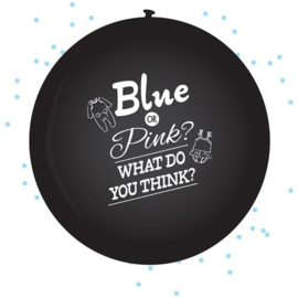 XL Ballon ''Gender reveal'' (Jongen, 60 cm)