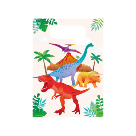 Papieren Uitdeelzakjes Dino (6 st.)