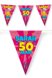 Vlaggenlijn ''Sarah 50 jaar!'' (6 meter)