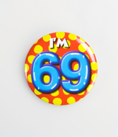 Buttons ''69 jaar'' (Klein)