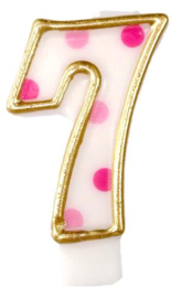 Cijferkaars Roze "7"