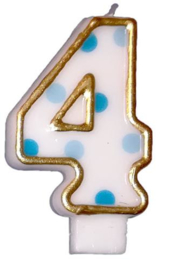 Cijferkaars Blauw "4"