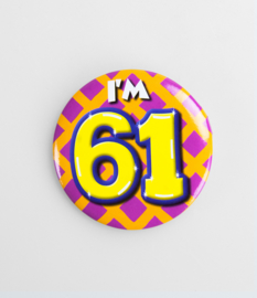 Buttons ''61 jaar'' (Klein)