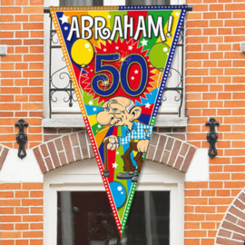 Mega Vlag ''Abraham 50 jaar'' (90x150cm)