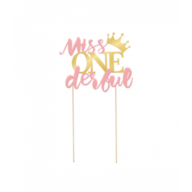 Cake topper ''Miss Onederful''