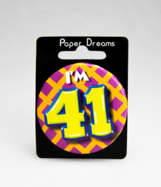 Button ''41 jaar'' (Klein)
