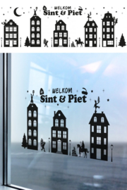 Raamstickers ''Sint en Piet''