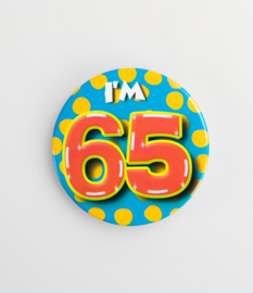 Buttons ''65 jaar'' (Klein)