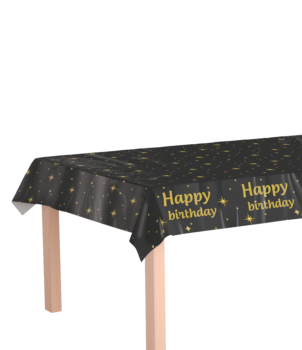 Tafelkleed Happy Birthday (120 x 180 cm)